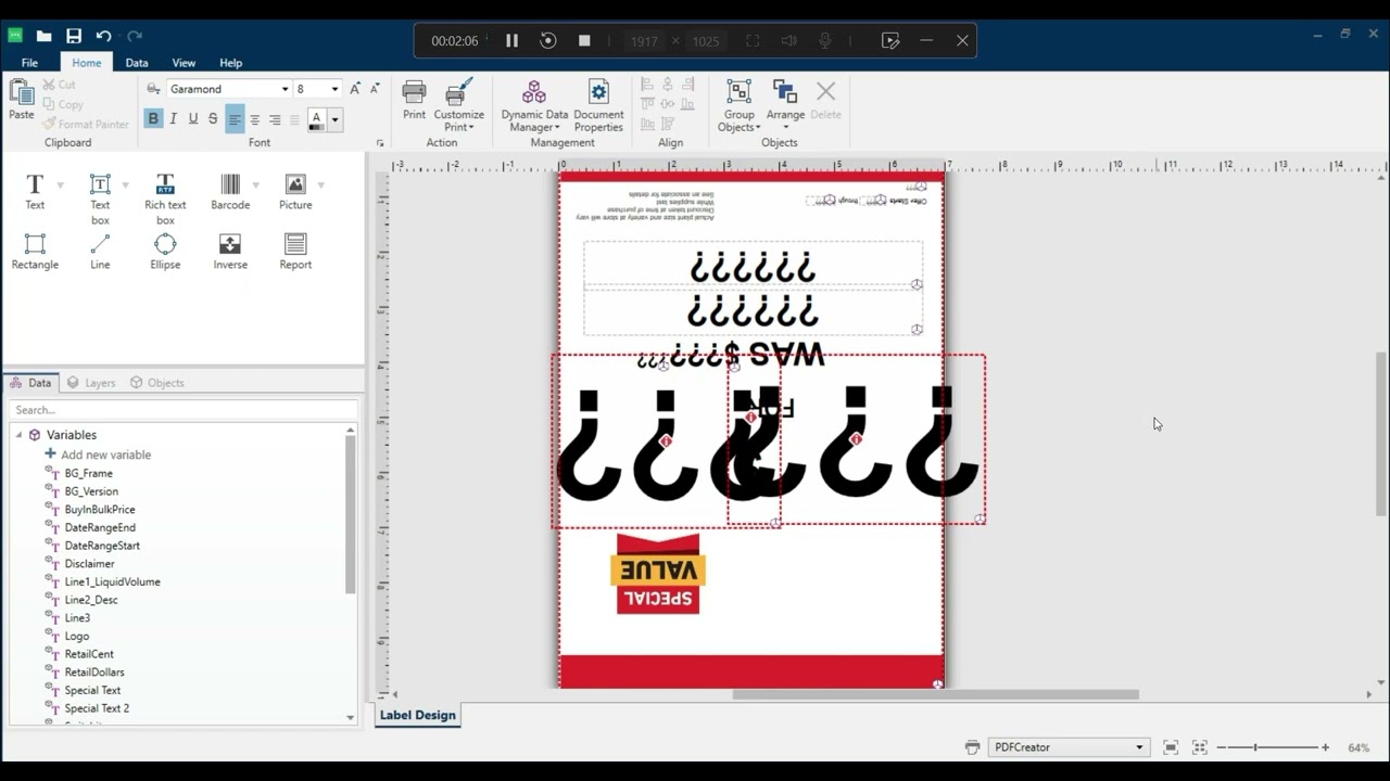 NIcelabel   Rotating 7 x 10 Sign Content to match Preprinted Sign