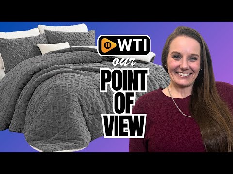 Fluffy Sherpa King Comforter Set Grey - WTI product video review