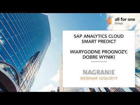 SAP Analytics Cloud Smart Predict – wiarygodne prognozy, dobre wyniki