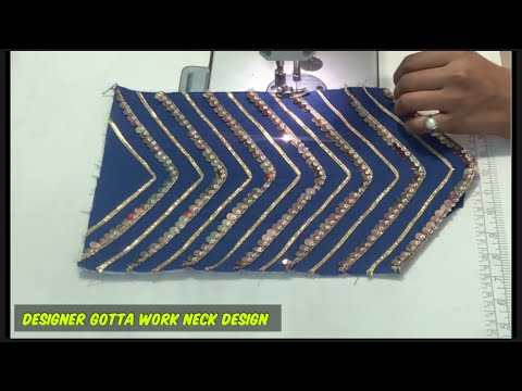 FD - 67 Gotta patti और lace के साथ बनाये  ये designer neck design | @My_sewbook