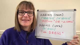 How to Pronounce ADDRESS: Noun vs. Verb (Stress Shift American English)