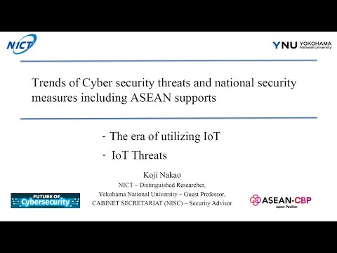 Trends of Cyber security threats and national security measures including ASEAN supports