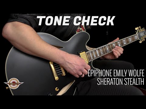 Epiphone Emily Wolfe Sheraton Stealth - Black Aged Gloss image 3
