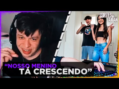 ARUAN REAGE A O AMIGO DO MEU IRMÃOZINHO TROUXE UMA MENINA PARA ELE CONHECER 😍 - Cortes do Aruan