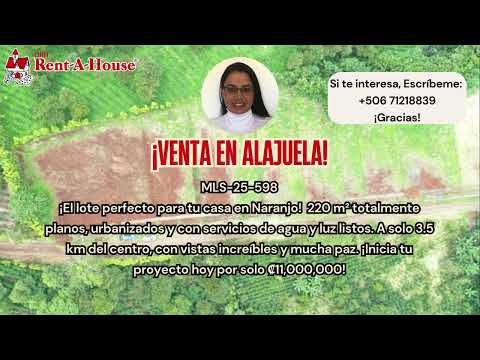 Lote Plano y Listo para Construir en Naranjo, Alajuela