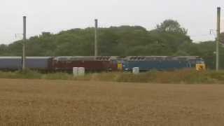 preview picture of video 'Newton le Willows 29.8.2014 - WCRC 57316 57313 - First Great Western HST ECS'
