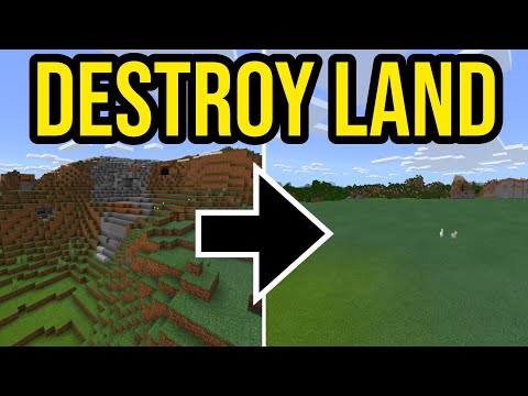 How to MASS DESTROY / CLEAR LAND in Minecraft PS4/Xbox/PE
