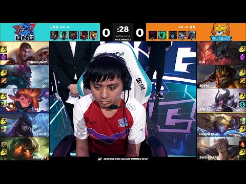 LNG vs SN | W1D1 - Match 2 Game 1 | LPL Summer Split 2020 – S10 | LNG Esports vs Suning