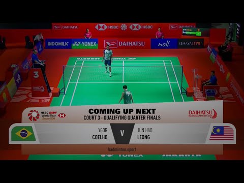 R32 Leong Jun Hao vs Ygor Coelho Indonesia Masters 2024 #badminton