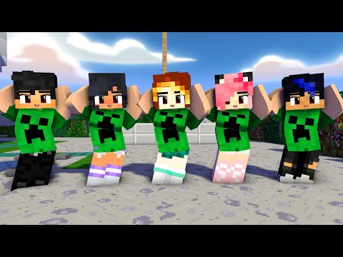 aphmau family and friends creeper chicken wing baby aphmau,kim,aaron - minecraft animation #shorts