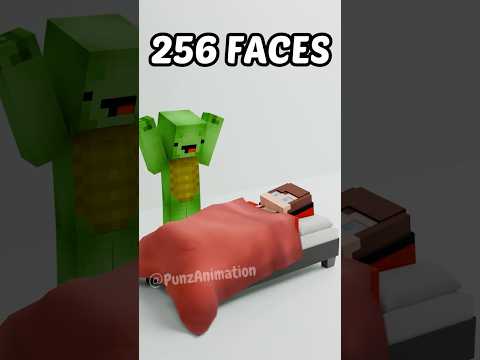 Good Night JJ Cloth Simulation in Minecraft - MAIZEN Animation #shorts #Mikey