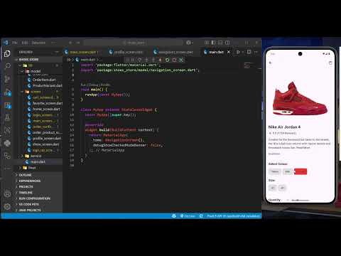UI Ecommerce App (Shoe Store) with Flutter