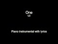One - U2 (piano karaoke)