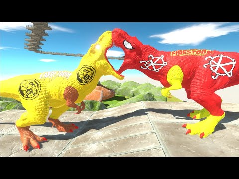 SABRETOOTH T REX DEATH CLIMB - Animal Revolt Battle Simulator
