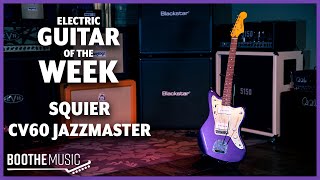 Video thumbnail for Squier Jazzmaster Classic Vibe 60’s in Metallic Purple w/ Gold Pickguard Demo & Review by Boothe Music