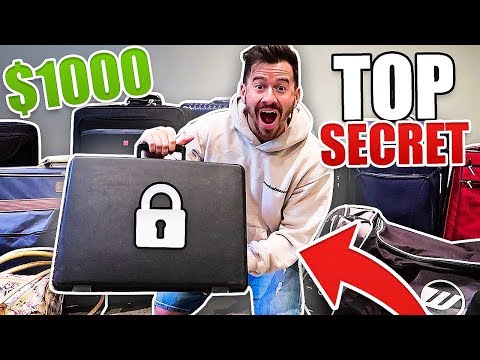 I Bought $1000 of Lost Luggage at an Auction and Found This.. (TOP SECRET LOCKED BRIEF CASE!!)