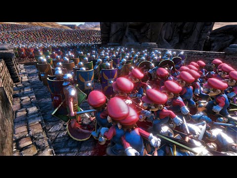 20 SUPER MARIO's VS ROMAN ARMY - Ultimate Epic Battle Simulator