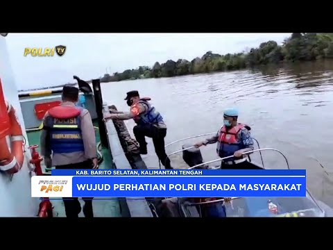 INOVASI PELAYANAN MASYARAKAT POLRES BARITO SELATAN GUNAKAN PERAHU