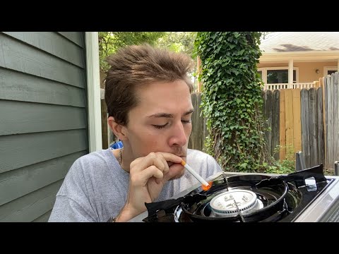 Lighting a Cigarette with a Butane Camping Stove for the First Time