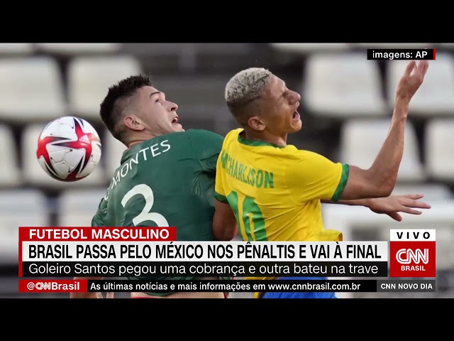 Santos defende pênalti, Brasil vence o México e disputará o bi