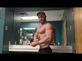 Holiday chest workout post workout posing - men's physique classic physique