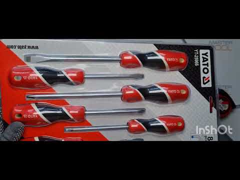 Отвертки плоские и крестовые PH, набор 8 шт. YATO (YT-25966)
