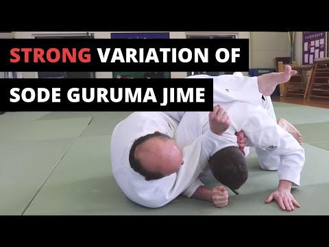 Sode Guruma Jime Variation with Elbow — judo technique demonstration