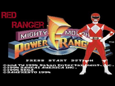 Mighty Morphin Power Rangers Sega Genesis Playthrough (Red Ranger)