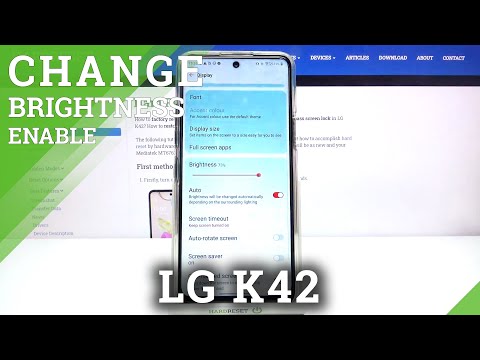 Adaptive Brightness – LG K42 and Auto-Brightness Option
