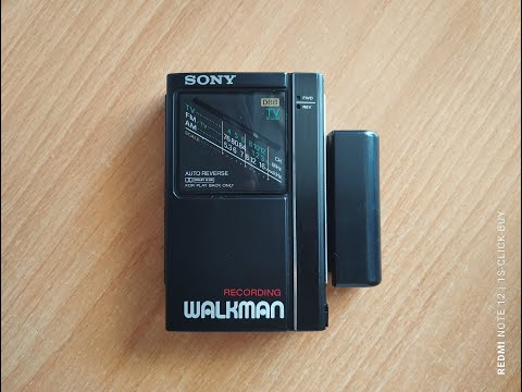 Sony radio Cassette Walkman WM-F404 black Cassette player working