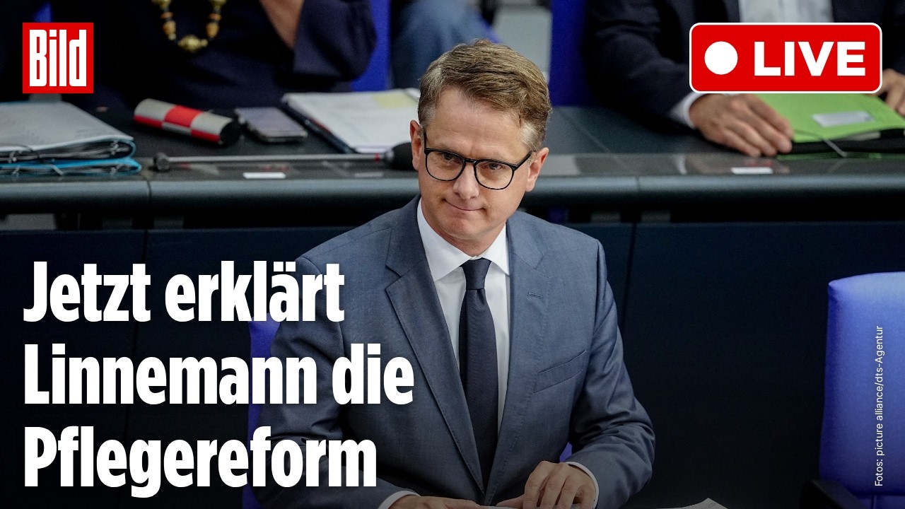 🔴 LIVE: Gesundheitsminister Carsten Linnemann zur Pflegereform