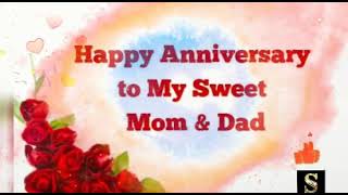 Happy anniversary mom n dad🌹❤️ anniversary wishes 💐