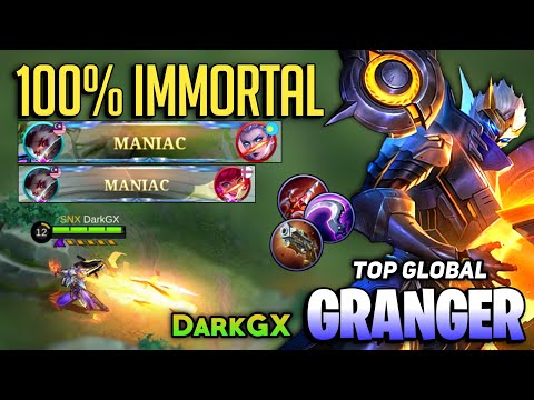 2X MANIAC! Granger Perfect Gameplay [ Top Global Granger Best Build ] By DarkGX - Mobile Legends