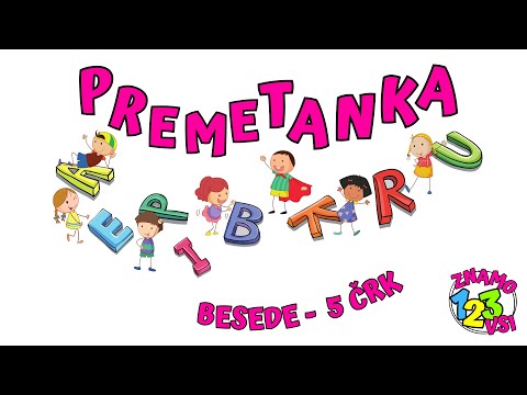 PREMETANKA BESED S PETIMI ČRKAMI | 123 znamo vsi - slovenščina - 1. razred