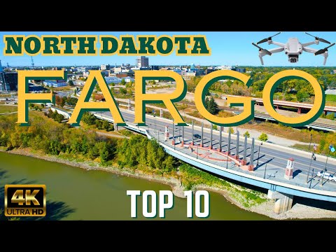 Fargo North Dakota Tour - 4K Drone Travel Guide Video - TOP 10