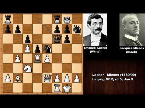 Game 5: Lasker vs  Mieses - Leipzig (1890)