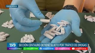 En controles vehiculares preventivos, Carabineros Sección Centauro detiene a sujeto por tráfico de drogas