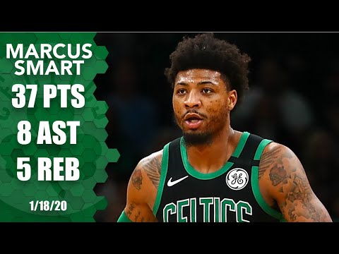 Marcus Smart sets Celtics record for 3-pointers in a game | 2019-20 NBA Highlights
