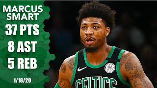 Marcus Smart sets Celtics record for 3-pointers in a game | 2019-20 NBA Highlights