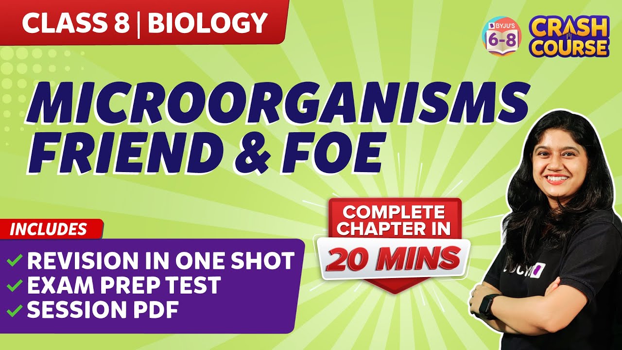 Microorganisms friend and foe class 8 Biology chapter under 30 mins