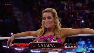 WWE RAW Natalya Vs Paige Match (Aj Lee Distract To