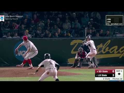 SDSU BASEBALL: LONG BEACH STATE 6, AZTECS 0 (NCAA REGIONAL) - 6/2/17