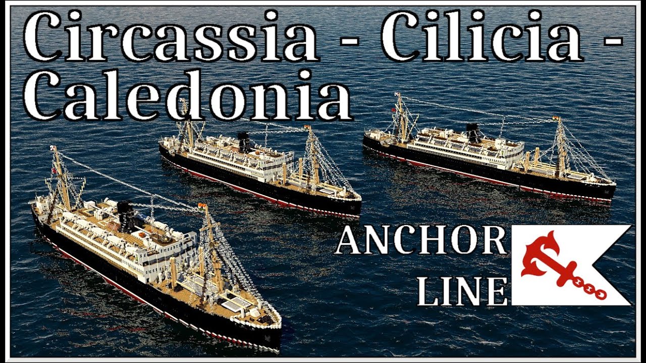 M.S. Circassia (1937), M.S. Cilicia (1938) and M.S. Caledonia (1947) -  ANCHOR-LINE Minecraft Map