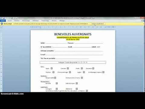 comment remplir un formulaire word