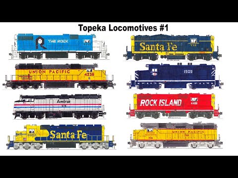 Locomotives of Topeka 1 (1980s) Andy Fletcher Santa Fe, Union Pacific, Amtrak Rock Island #Railroad