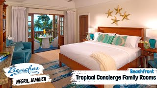 Tropical Beachfront Concierge Family Rooms BCC | Beaches Negril, Jamaica | Room Tour & Review 4K