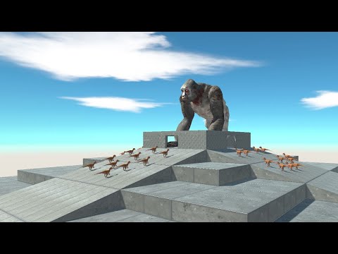 Dinosaur Army DEINONYCHUS vs ALL UNITS on Pyramid Animal Revolt Battle Simulator