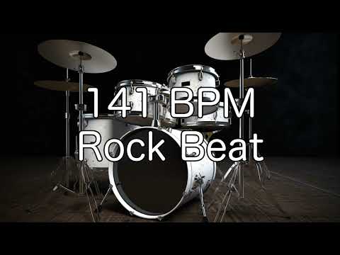 141 BPM Rock Drum Beat for Guitar, Bass and Instrumental Practise