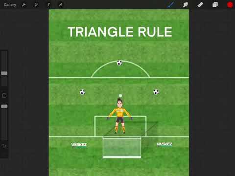 Goalkeeper positioning - triangle rule