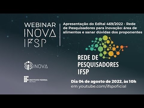 IFSP - Webinar: Apresentação do Edital 469/2022